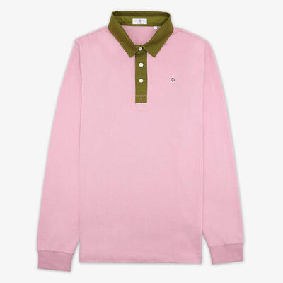 Katoenen polo met lange mouwen