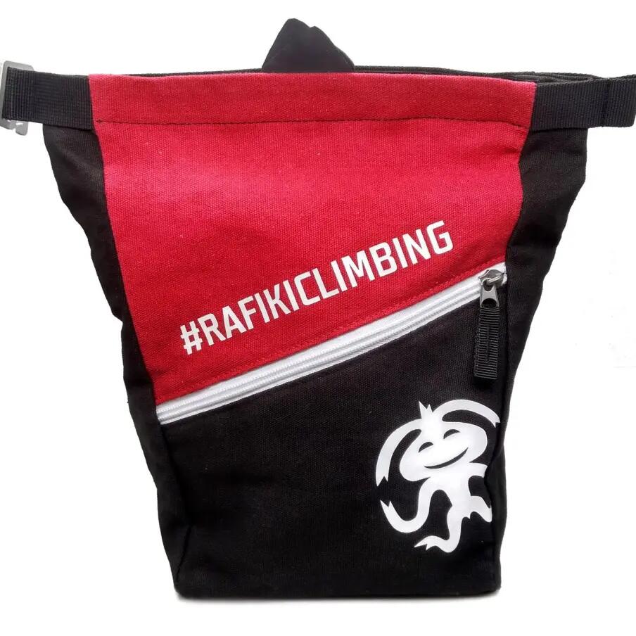 Chalk Bag Rafiki Bishop Dark Navy, Roll-top Closure, Metal Loop