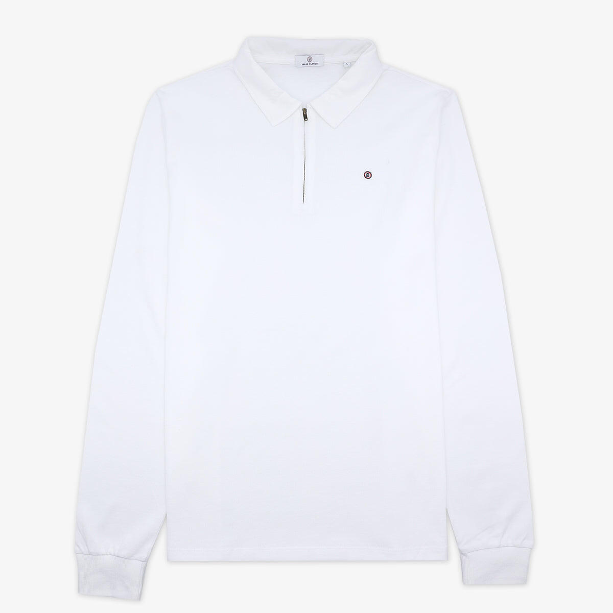 Serge Blanco - Maillot De Rugby Manches Longues En Coton Blanc Luke - Chemise Manches Longues - Blanc - Decathlon