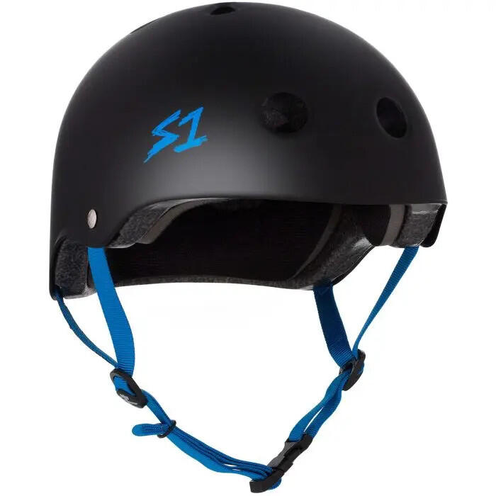 S-one - S-one Casque Lifer Noir Mat Strap Cyan - Casque - Noir - S - Decathlon