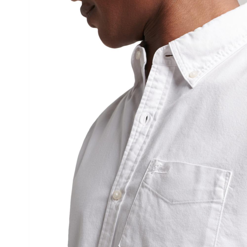 Camicia Superdry Vintage Washed da Uomo Bianca 3/7