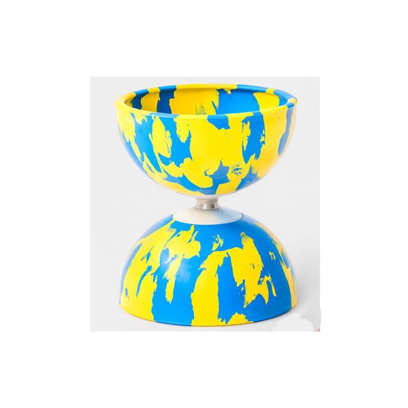 Diábolo Multicolor Azul / amarillo PLAY + palos de fibra de vidrio azules 2/2