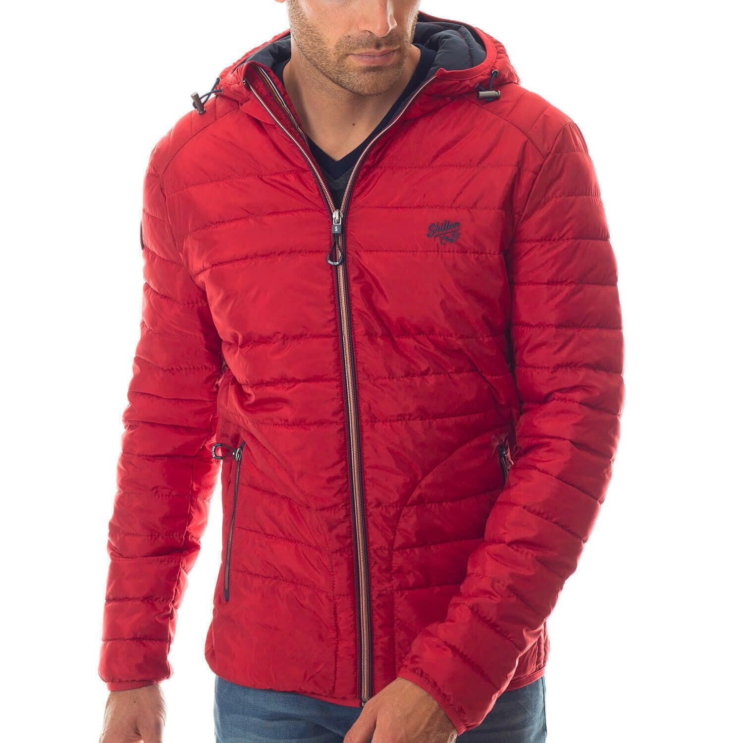 Shilton - Doudoune À Capuche 67 Homme - Doudoune Duvet - Rouge - Decathlon