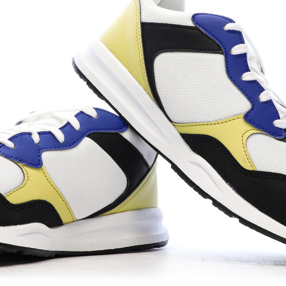 Baskets Blanc/Noir/Jaune Garçon Le Coq Sportif R500 7/7
