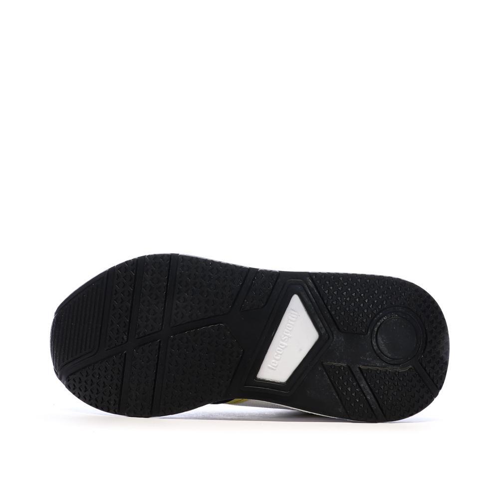 Le Coq Sportif R500 Jongens Sneakers Wit/Zwart/Geel 6/7