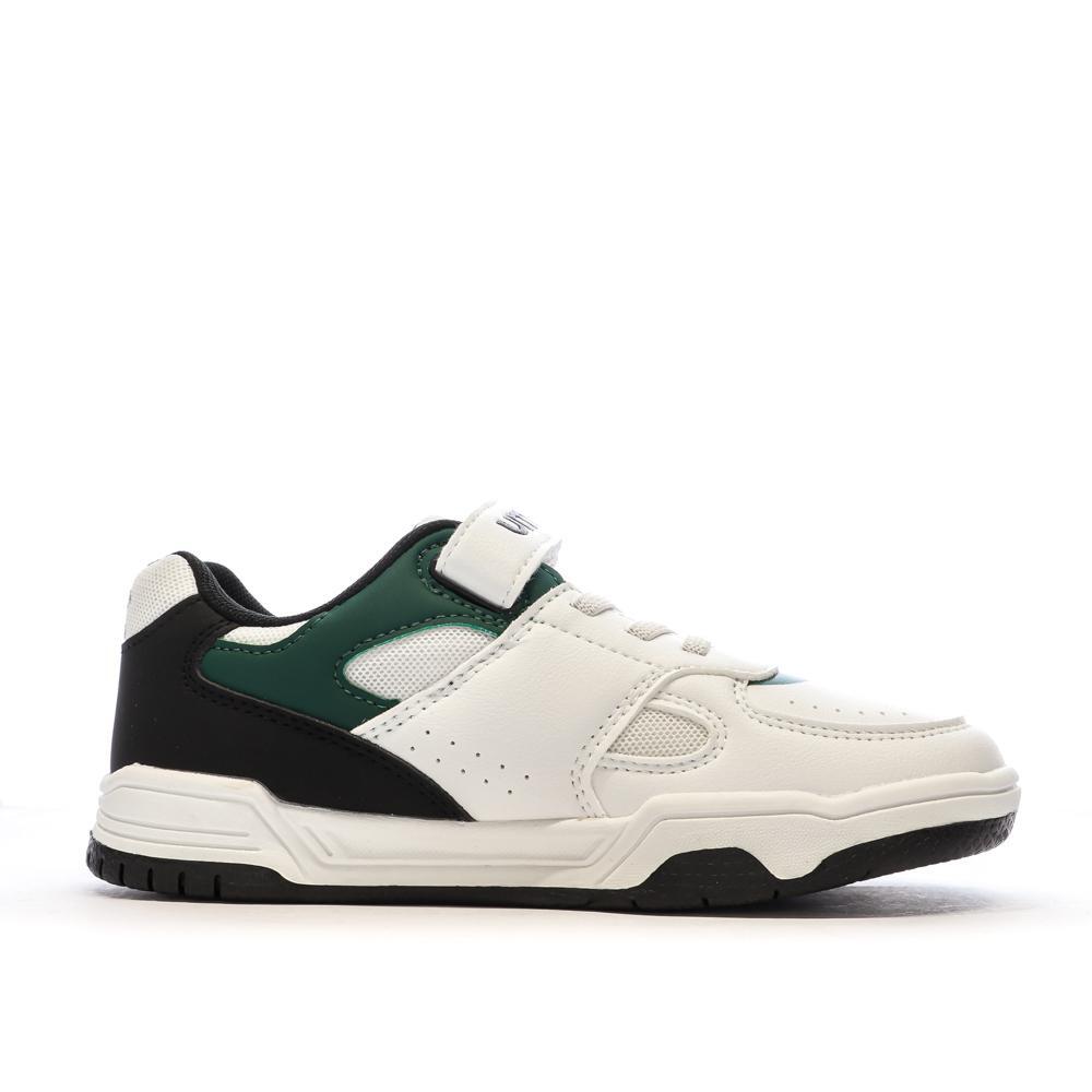 Baskets Blanches/Noires/Vert Garçon Umbro Travys 2/7