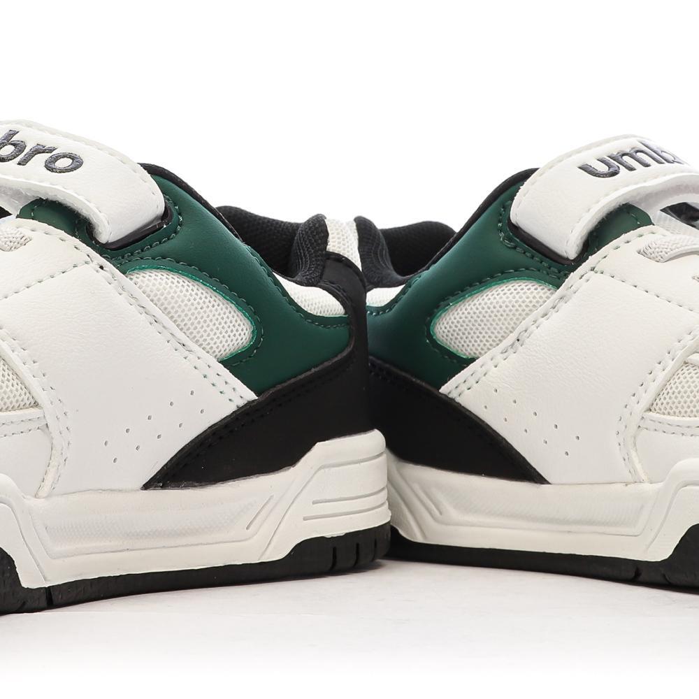 Baskets Blanches/Noires/Vert Garçon Umbro Travys 6/7
