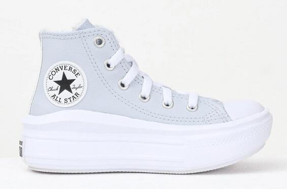 Scarpe bambina converse chuck taylor all star move platform - grigio 3/5