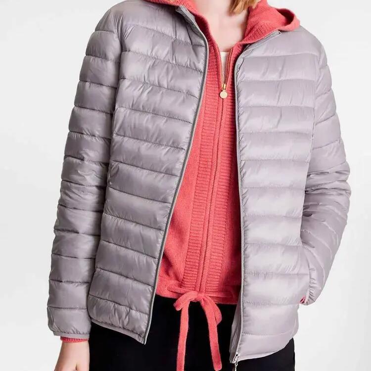 Women's Grey Puffer Jacket TBS Naeliblo
