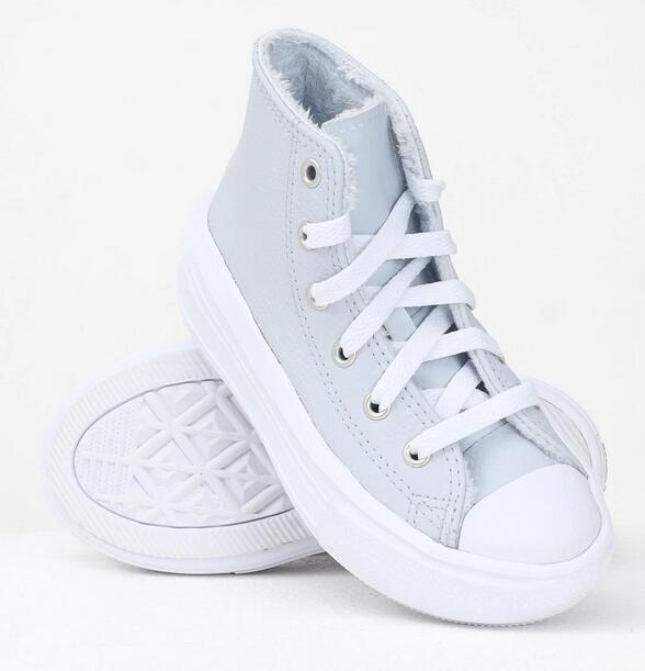 Scarpe bambina converse chuck taylor all star move platform - grigio 4/5
