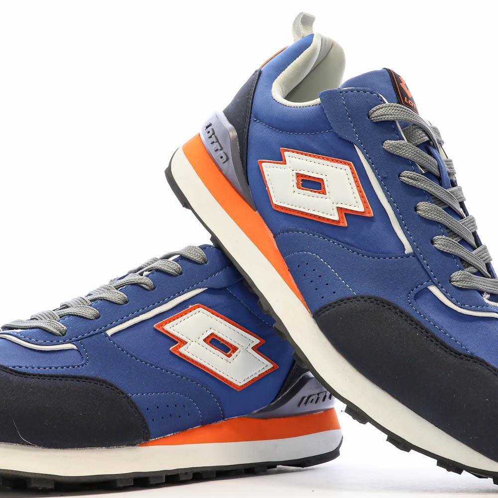 Baskets Bleu/Blanc/Orange Homme Lotto Twenty 5 7/7