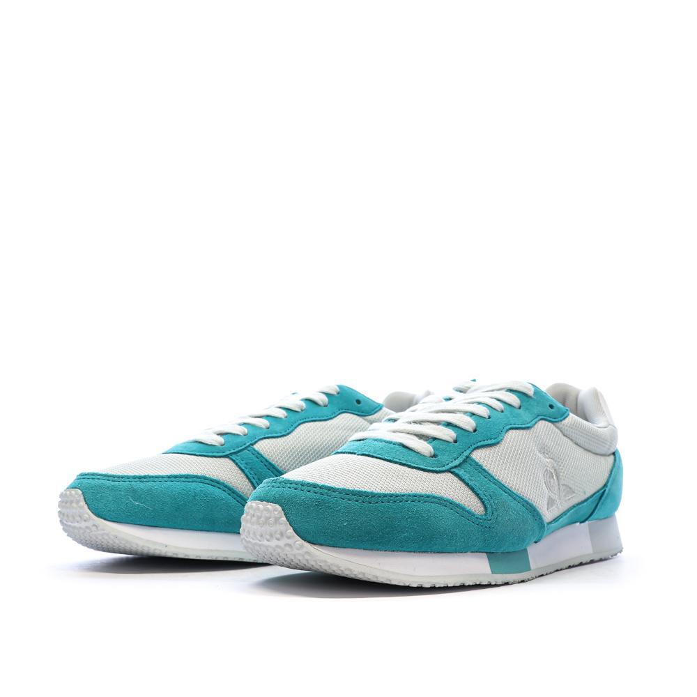 Zapatillas Le Coq Sportif Alpha para Mujer Blancas y Turquesas 7/7