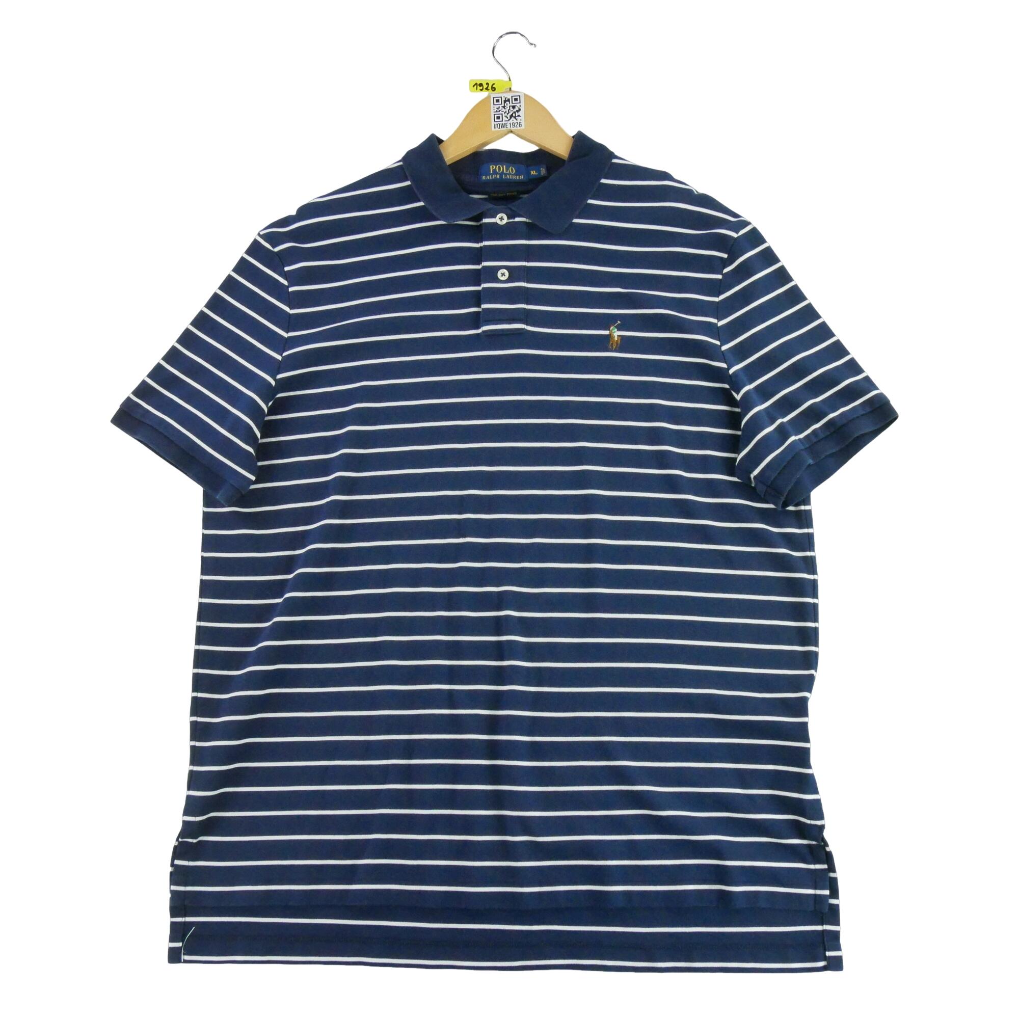 RALPH LAUREN Reconditionné - Polo manches courtes Homme Marine - Bon État