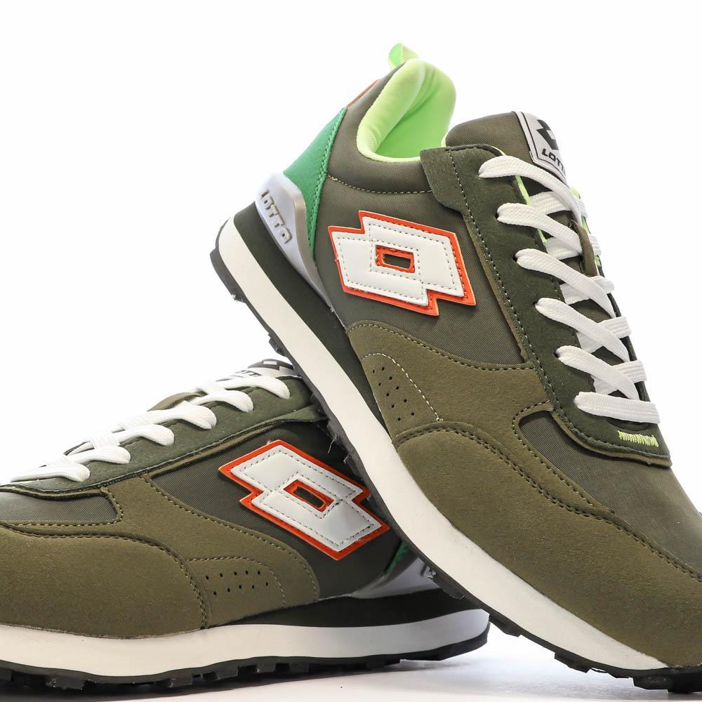 Baskets Kaki/Blanche Homme Lotto Twenty 5 7/7