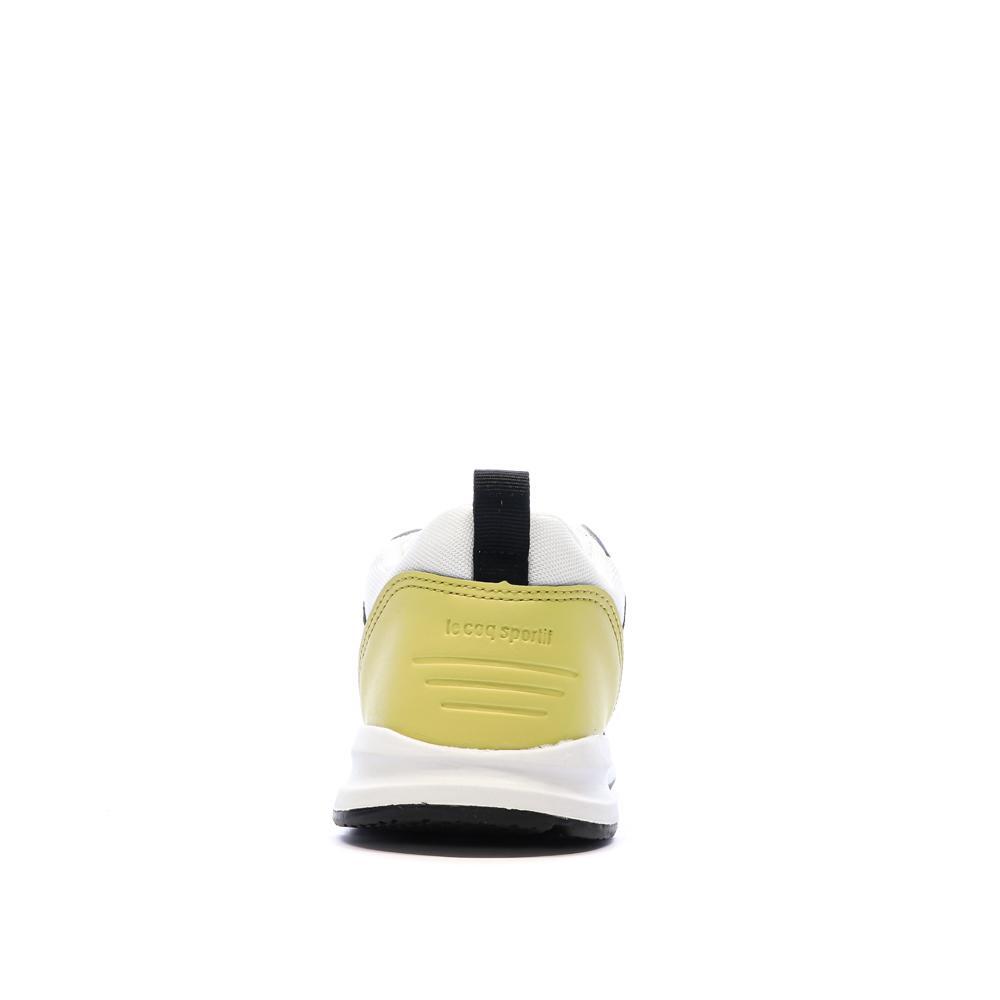 Baskets Blanc/Noir/Jaune Garçon Le Coq Sportif R500 3/7