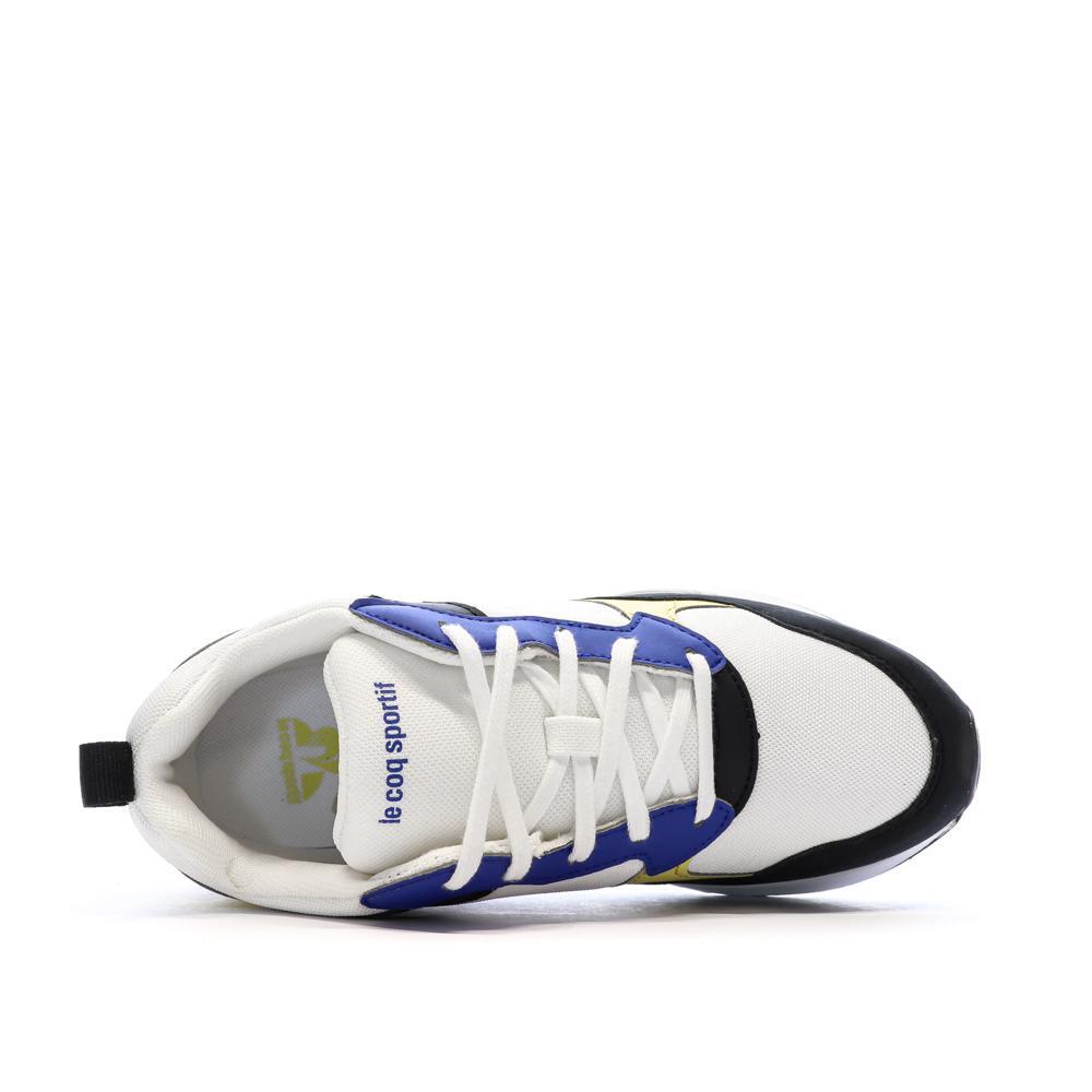 Baskets Blanc/Noir/Jaune Garçon Le Coq Sportif R500 4/7
