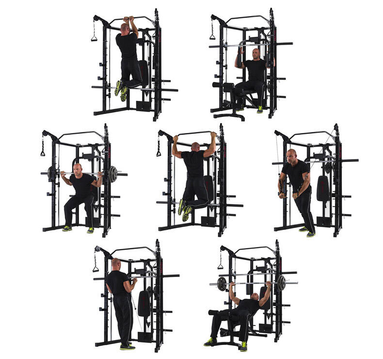Cage Smith  SM-4008 - Poids utilisateur 136kg - Noir 7/7