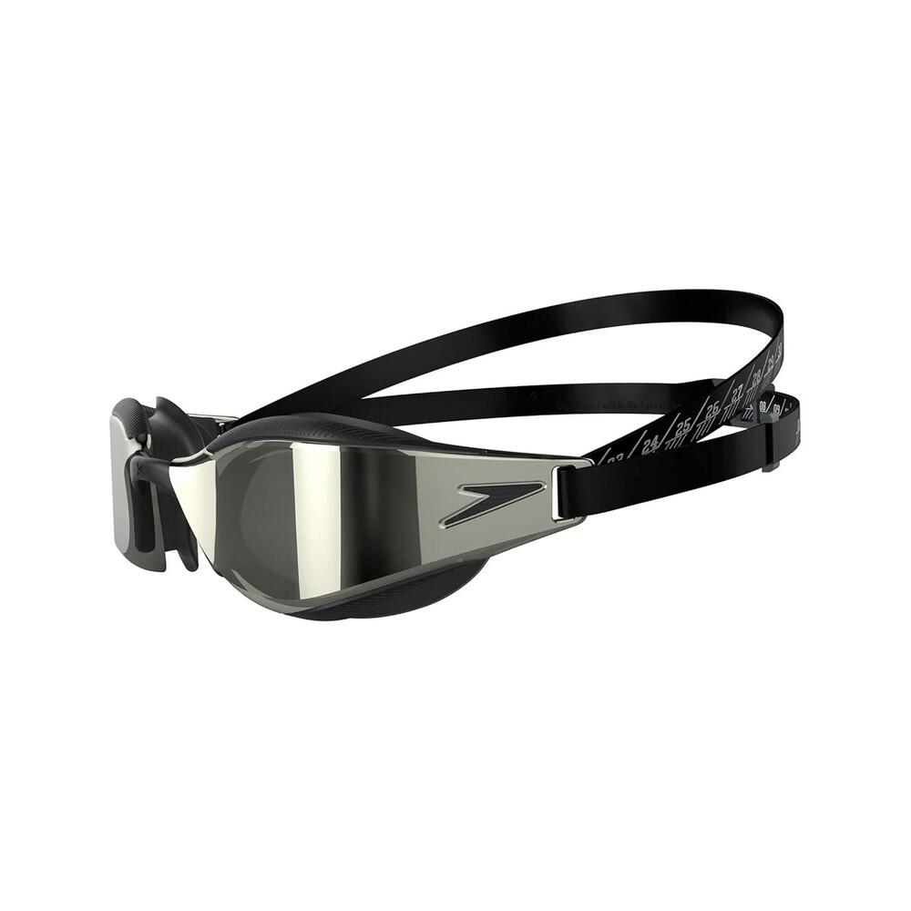 Occhialini Da Nuoto Adulto Unisex Speedo Fastskin Hyper Elite Nero Grigio Ossido 3/4