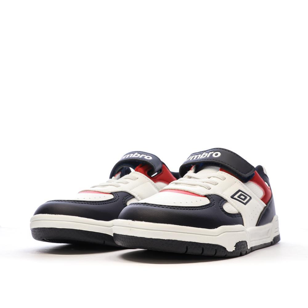 Umbro Travys Jongens Sneakers Wit/Rood/Marine 6/7