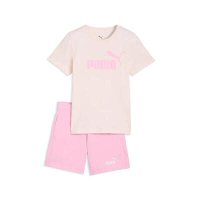 Puma meisjes set roze - no.1 logo t‑shirt en shorts