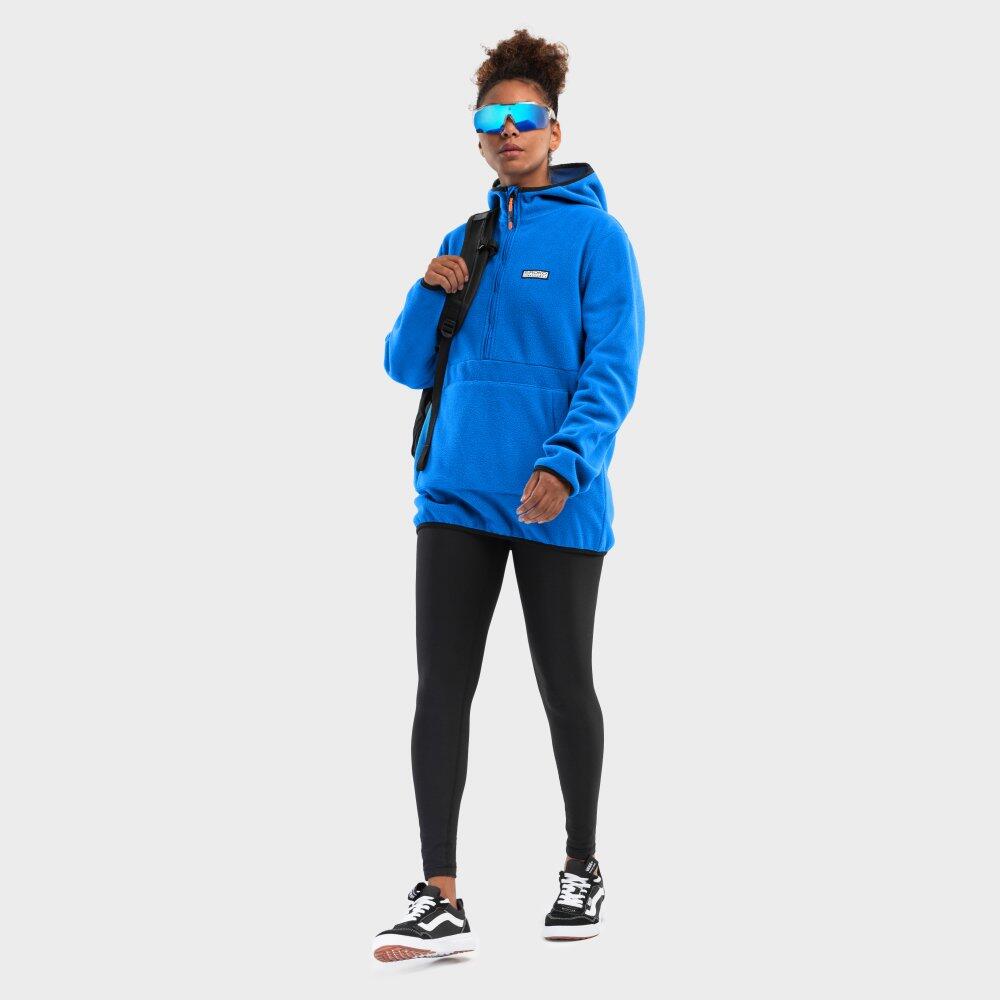 Women Winter sports 's hooded fleece sweatshirt Montreux-W Blue 4/7