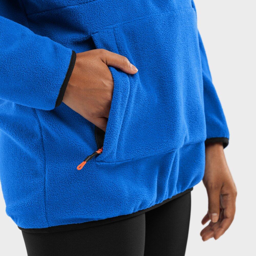 Women Winter sports 's hooded fleece sweatshirt Montreux-W Blue 5/7