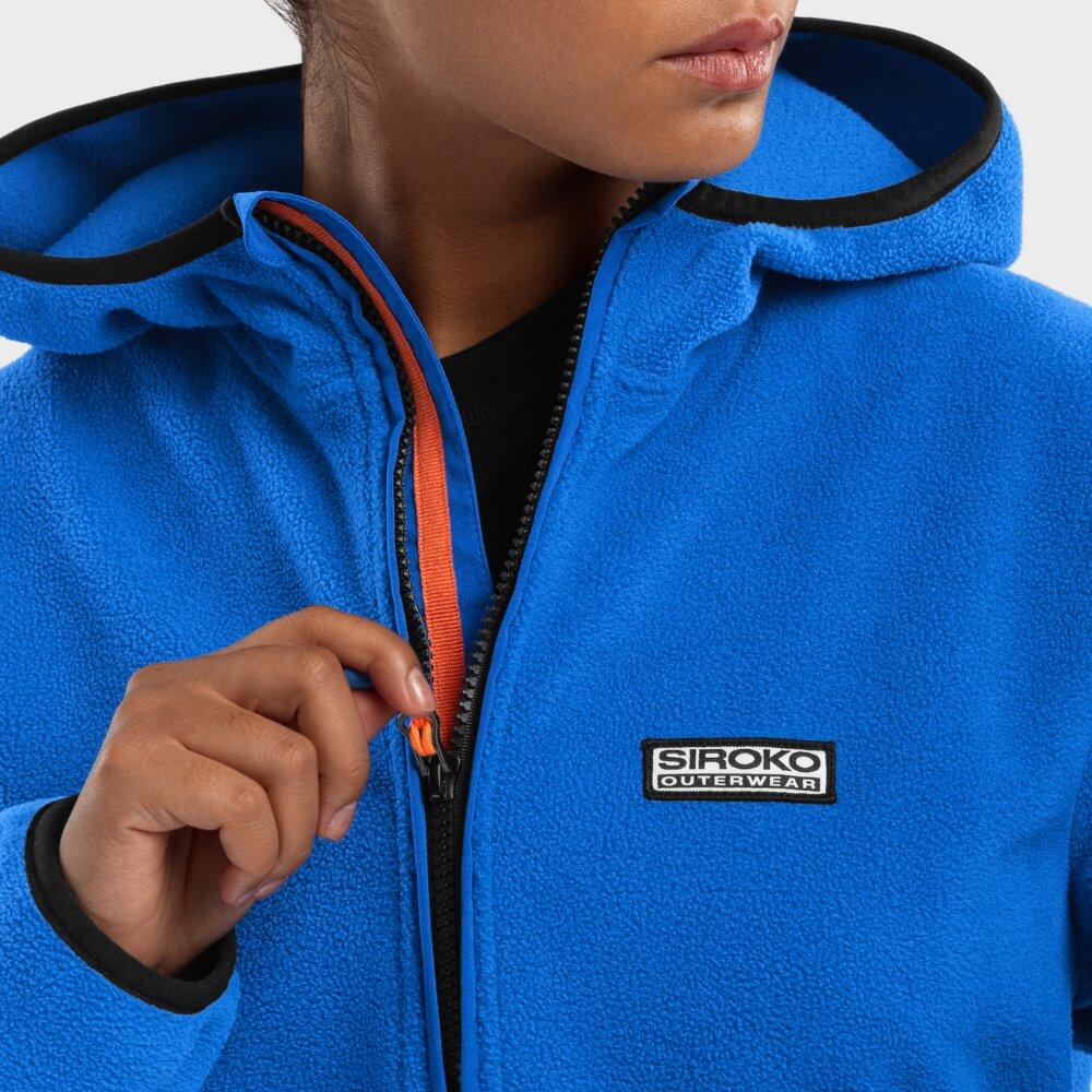 Women Winter sports 's hooded fleece sweatshirt Montreux-W Blue 6/7