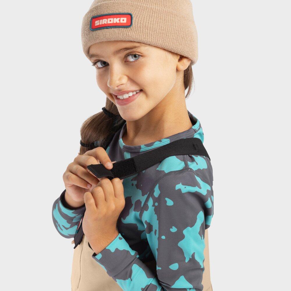 Kinder Wintersport Snowboard-Trägerhose für Mädchen KB1-G Native Beige 6/7
