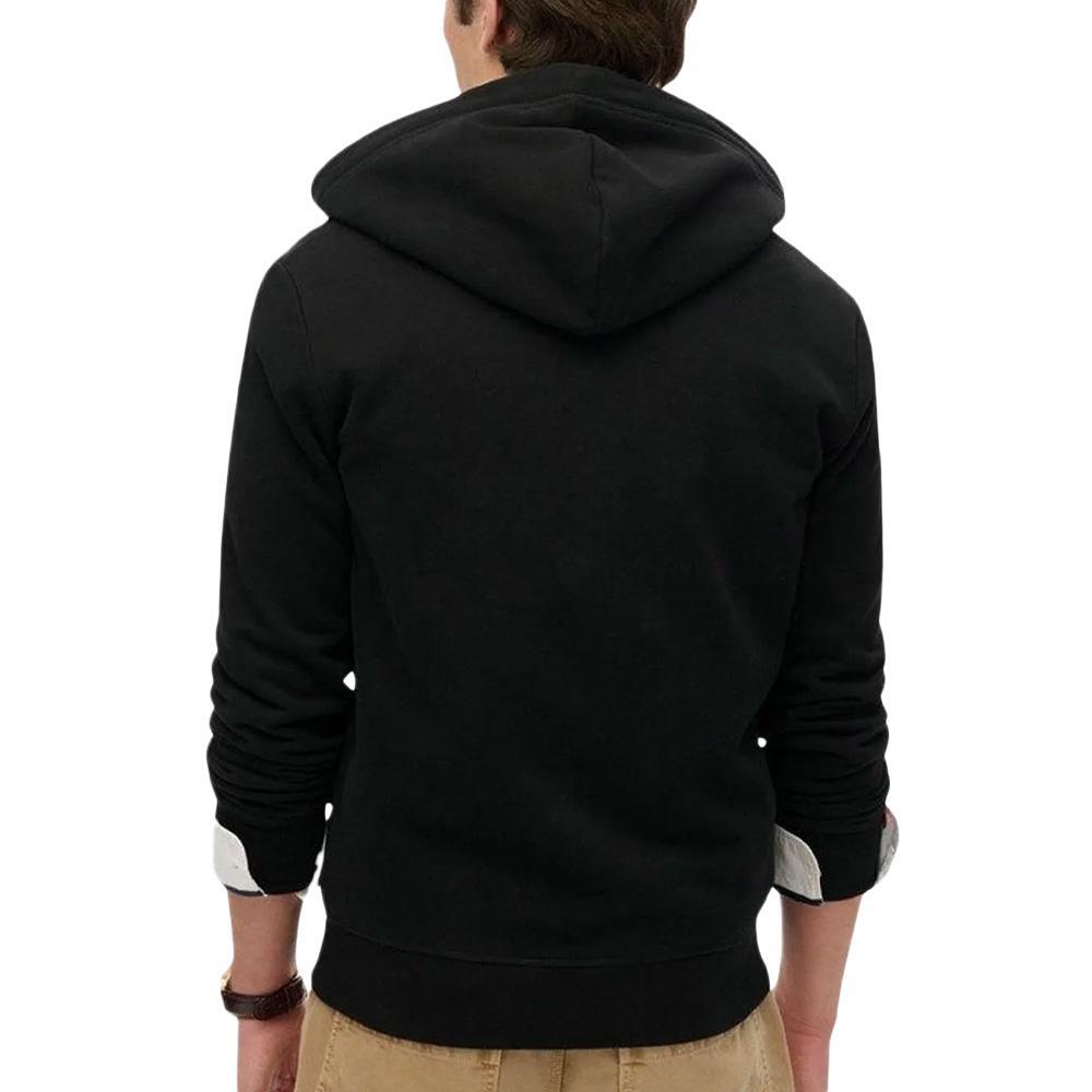 Felpa Uomo Superdry Essential Nera con Zip 2/5
