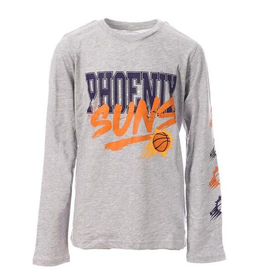 T-shirt NBA Phoenix Suns Maniche Lunghe Grigio per Ragazzo
