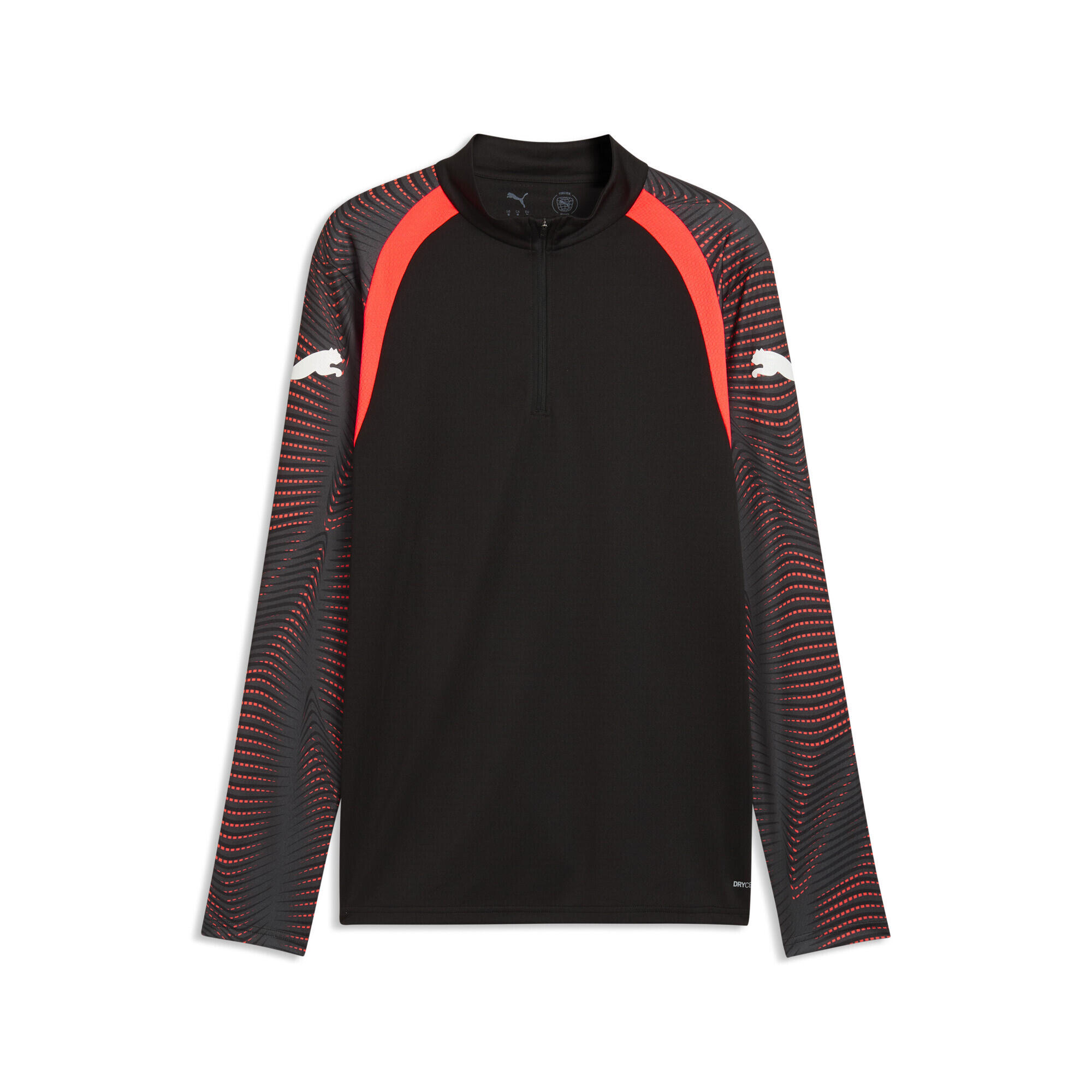 Puma - Top De Football À Col Zippé Individualfinal Homme Puma - Maillot Manches Longues - Noir|rouge|vert - Decathlon