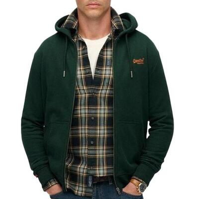 Felpa Uomo Superdry Essential con Zip Grigia