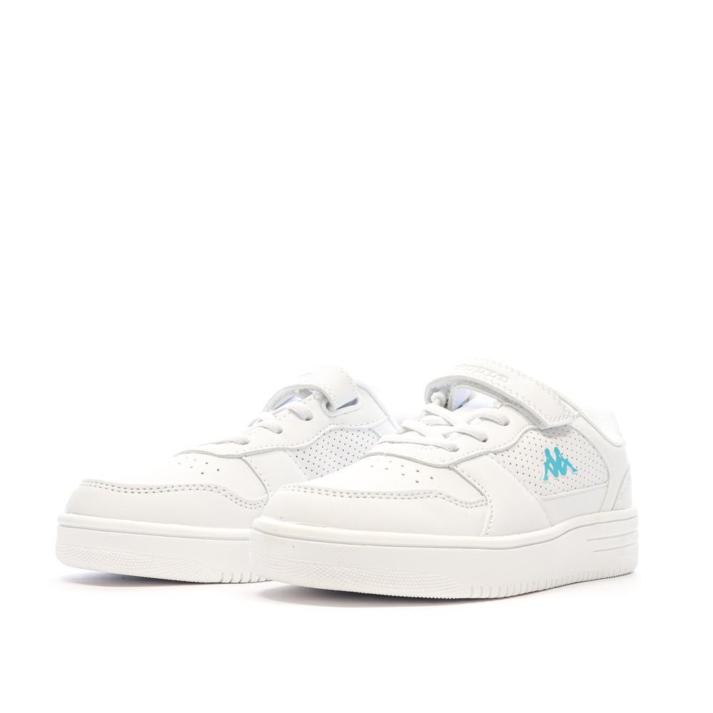 Zapatillas Kappa Falcon Blancas y Turquesas para Niño 6/7