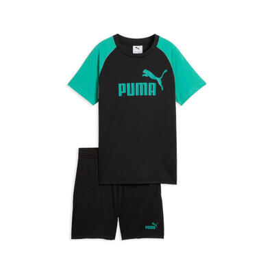 Essentials no.1-logo set met poly t-shirt en short voor jongeren puma