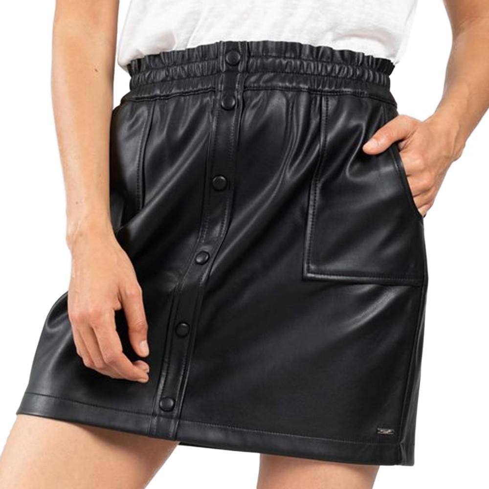 Deeluxe - Jupe Noir Similicuir Femme Deeluxe Alya - Jupe - Noir - Decathlon