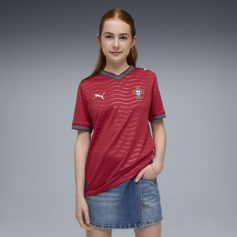 Tricou copii mânecă scurtă, V-Gât, 2026 Heimtrikot, roșu PUMA