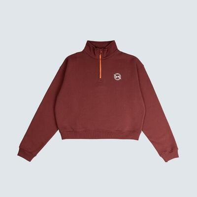 Felpa lifestyle donna con mezza zip AW25