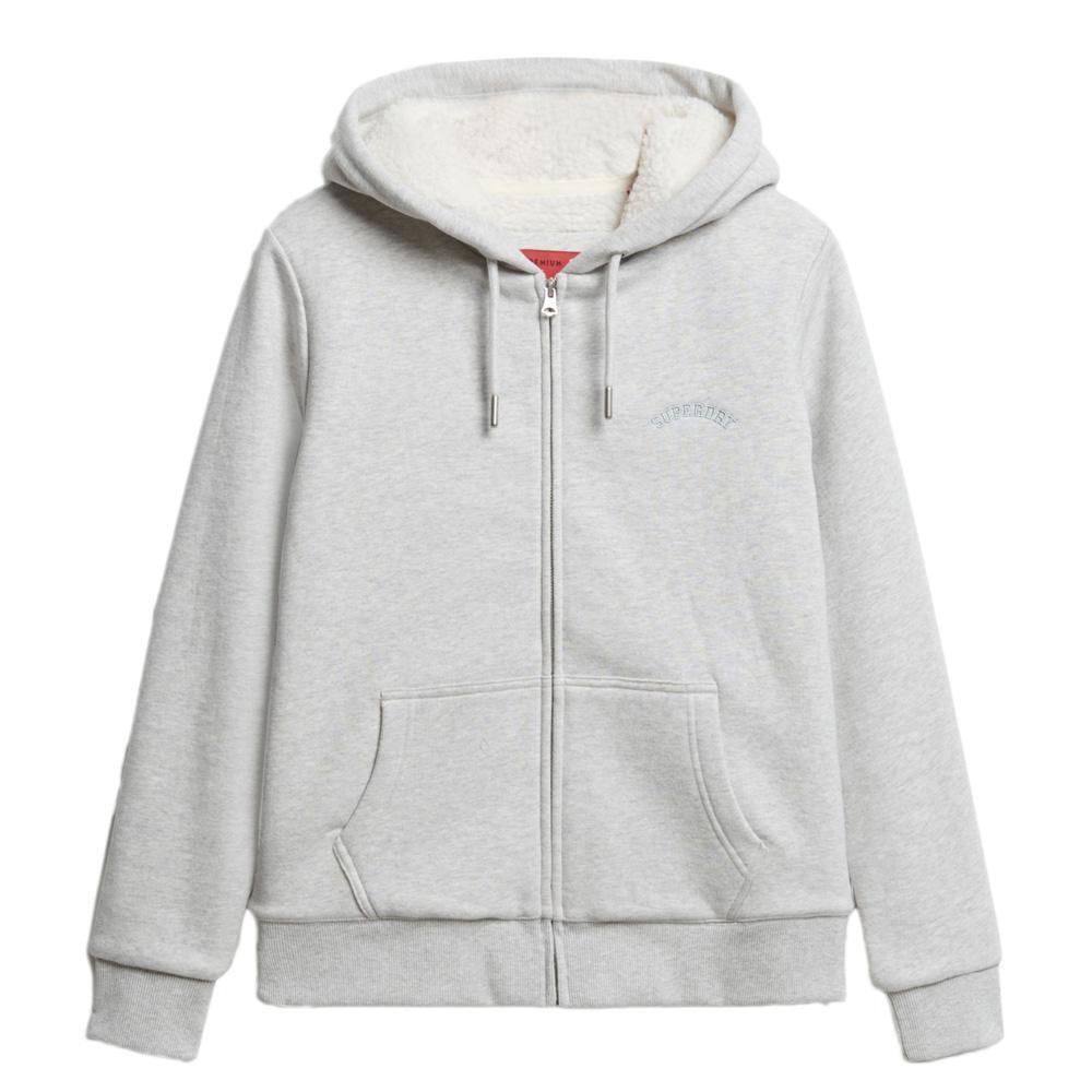 Sudadera con Cremallera Superdry Borg para Mujer - Gris - Talla XS 2/5