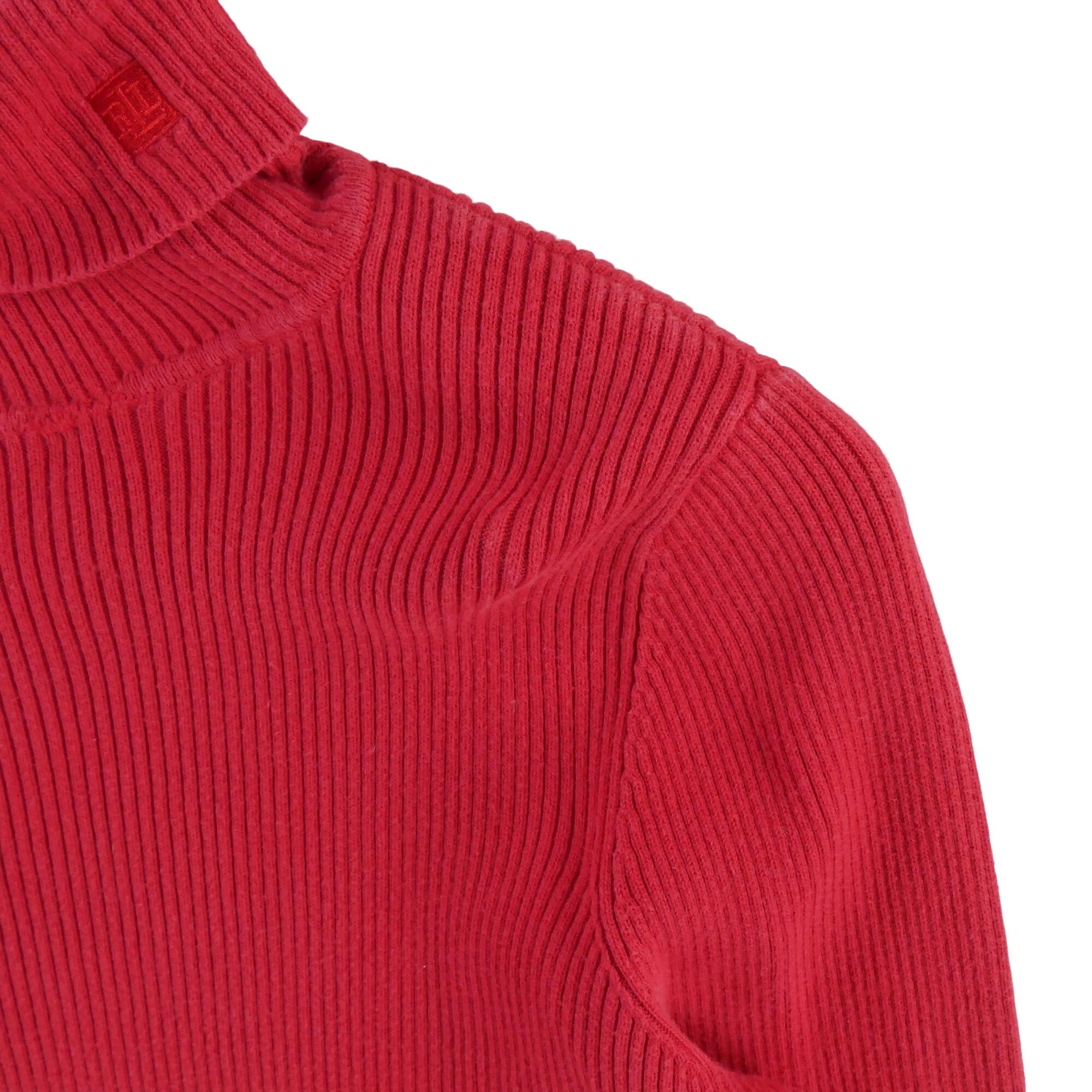 Reconditionné - Pull Femme col roulé Rouge - Très Bon État 3/6