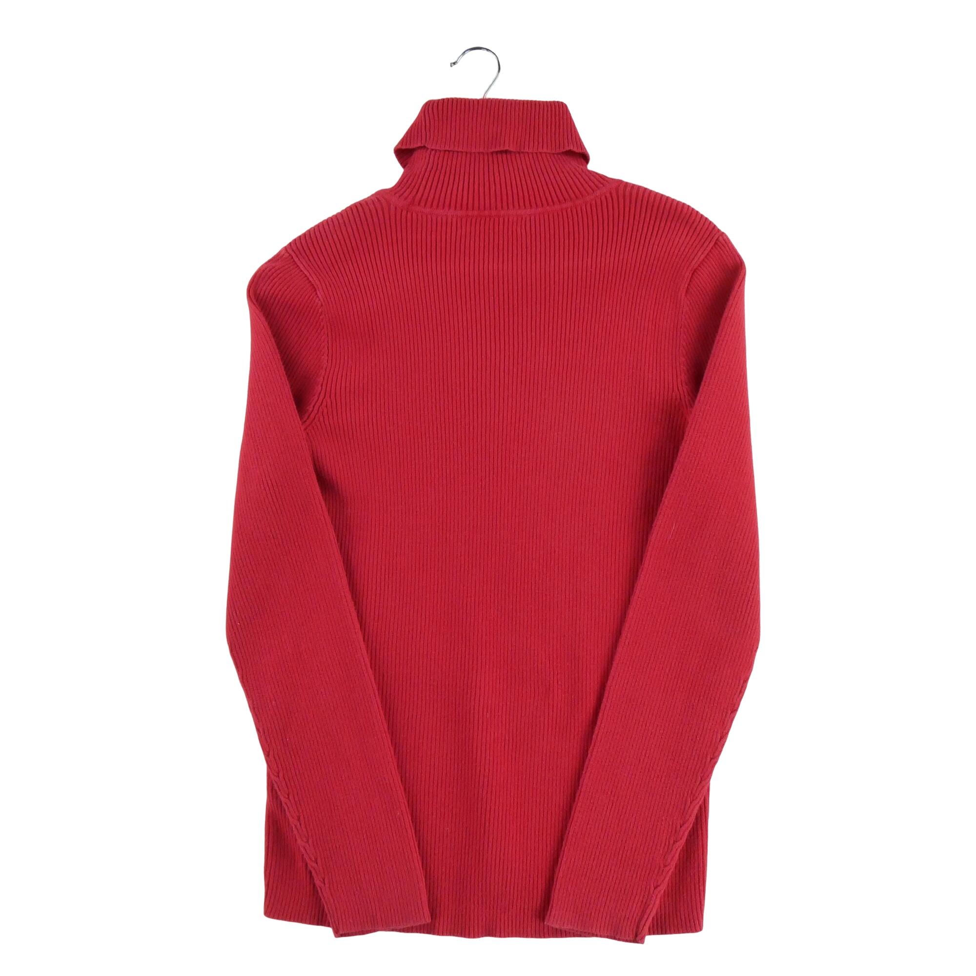 Reconditionné - Pull Femme col roulé Rouge - Très Bon État 2/6