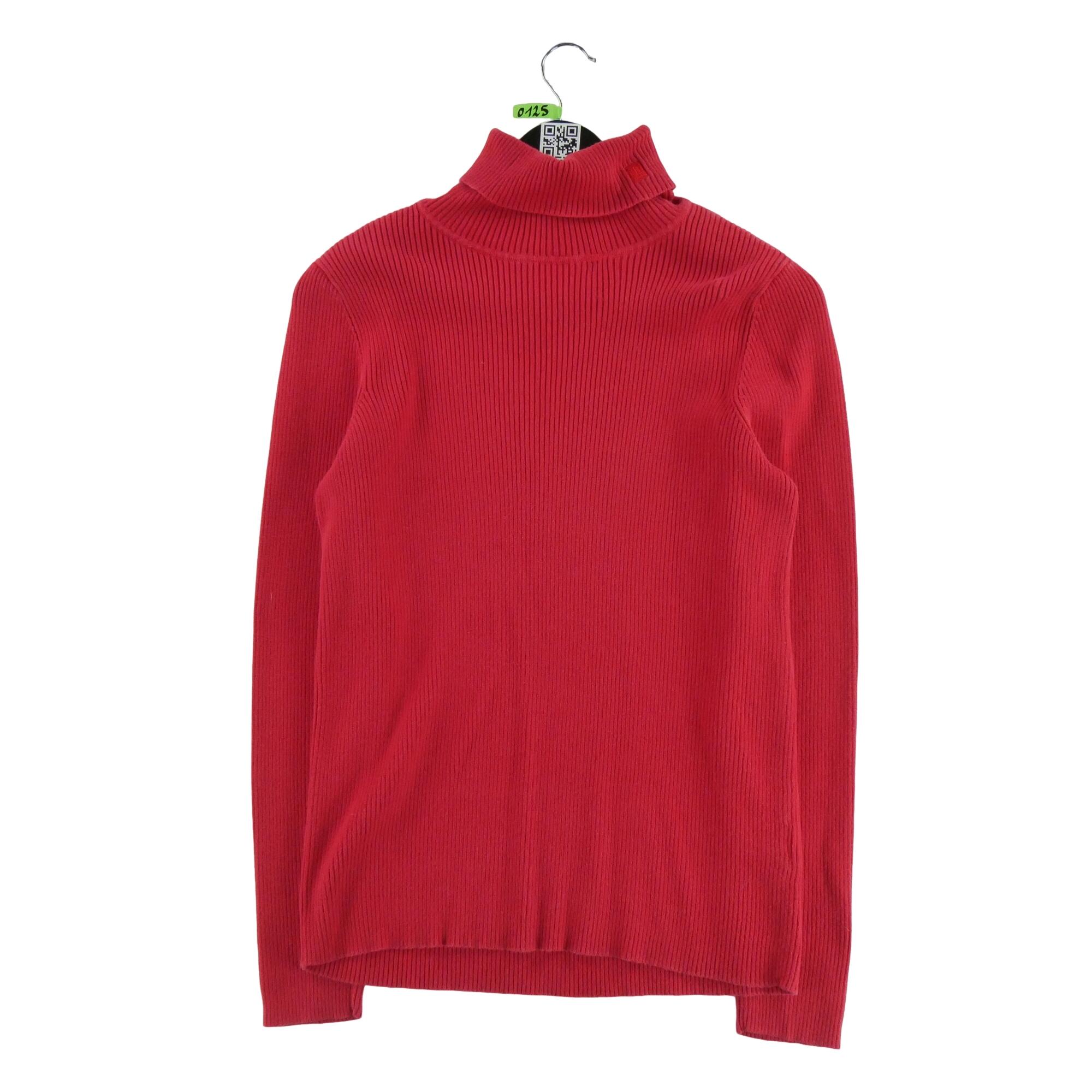 RALPH LAUREN Reconditionné - Pull Femme col roulé Rouge - Très Bon État