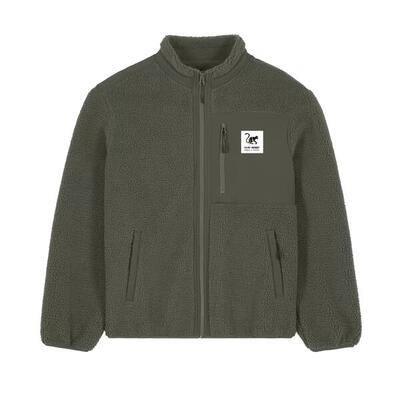 Sherpa-Fleecejacke - Klassische Passform / Recycelt (Bordeauxrot)