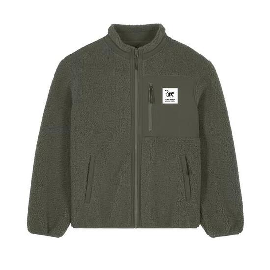 Sherpa-Fleecejacke - Klassische Passform / Recycelt (Bordeauxrot)