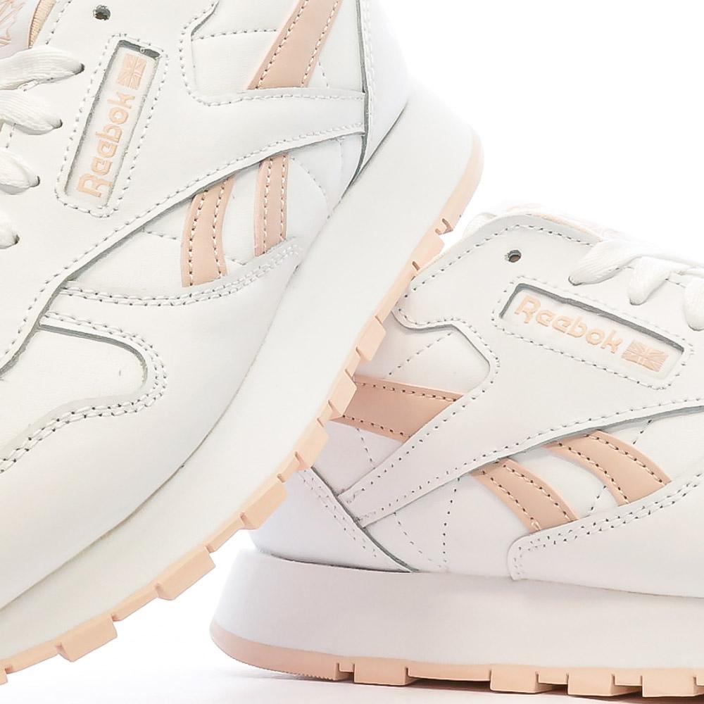Reebok Classic Leather Dames Sneakers Wit/Roze 7/7