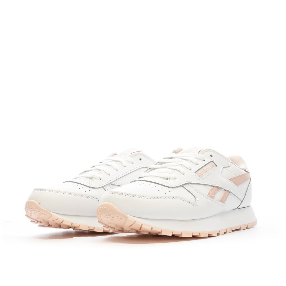 Reebok Classic Leather Dames Sneakers Wit/Roze 6/7