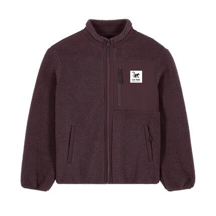 Veste sherpa polaire - ski de piste - unisexe - douce, chaude - bordeaux