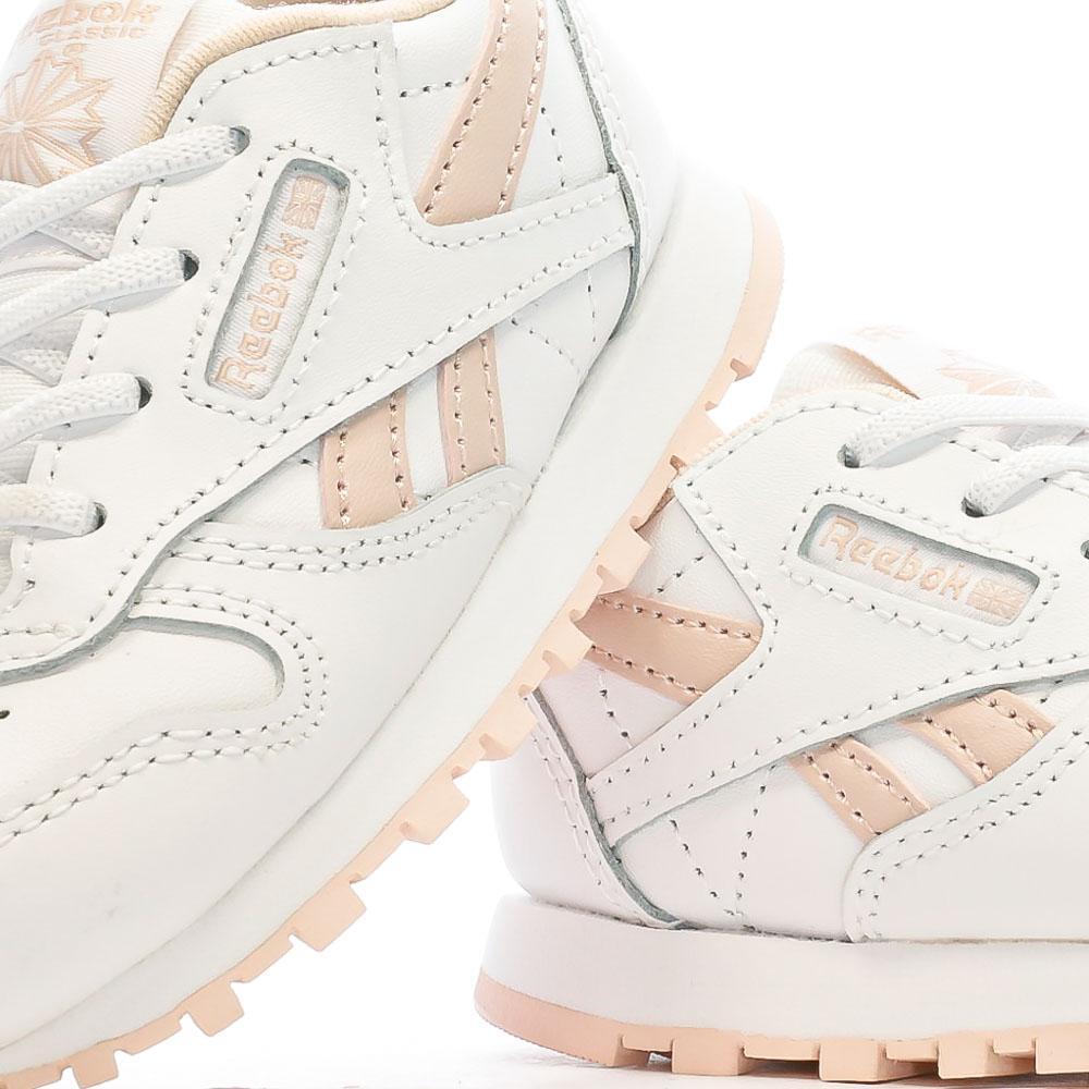 Baskets Blanches/Rose Fille Reebok Classic Leather 100069854 7/7