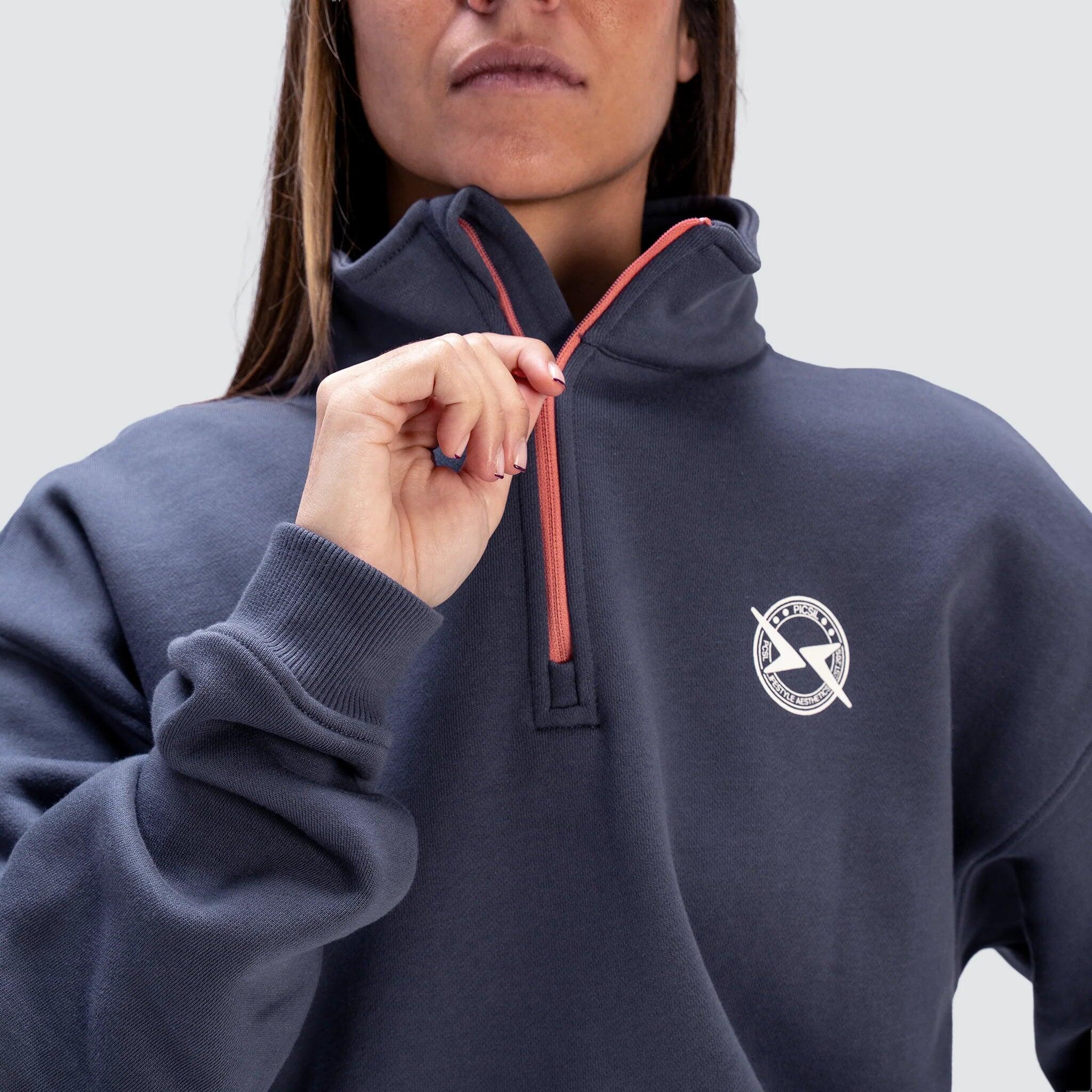 Felpa lifestyle donna con mezza zip AW25 5/7