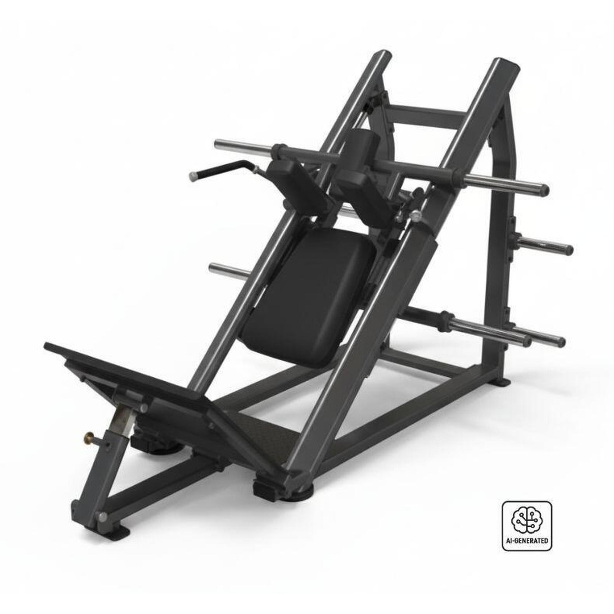 Ion Fitness - Machine De Squat  If545 - Charge Maximale 350kg - Poids Utilisateur 150kg - Appareil De Musculation - Noir - Taille Unique - Decathlon