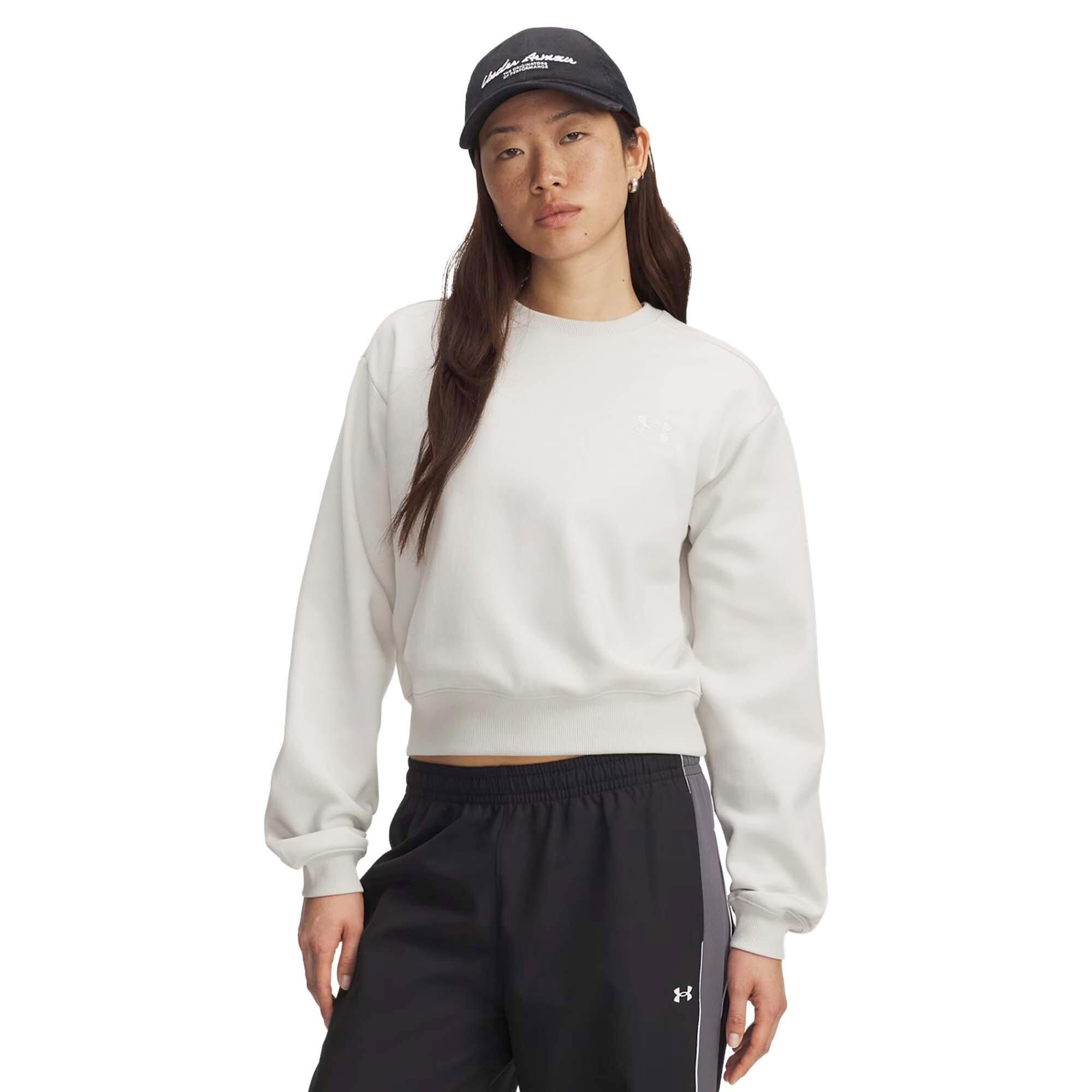 Under Armour - Sweat-shirt Under Armor Ua Icon Vida Flc Crew Femme - Sweat-shirt - Blanc - Decathlon